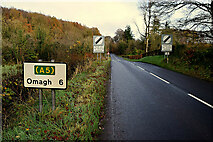 H4863 : Sign for Omagh, Seskinore Road by Kenneth  Allen