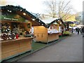 SP0687 : Stalls at the Christmas in Cathedral Square market, Birmingham by Roy Hughes
