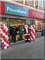 SO8554 : Even Santa shops at Poundland at Worcester's Victorian Christmas Market by Roy Hughes