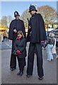 SO8555 : Two very tall policemen at Worcester's Victorian Christmas Market by Roy Hughes