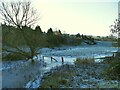SE1048 : Frozen pond just outside Ilkley by Stephen Craven