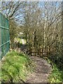 SJ8147 : Path onto Silverdale Country Park from Cannel Row by Jonathan Hutchins