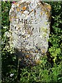 Old Milestone by the track on Mere Down, north of Mere