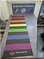 TQ3080 : London Transport Museum - rainbow crossing by Chris Allen