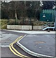 Dark green cabinet in the grounds of Grange University Hospital, Cwmbran