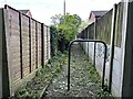 Cut-through between footpath and Harpur Crescent