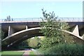 View of the Keynsham Bypass bridge from Keynsham Memorial Park