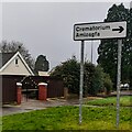 Bilingual Crematorium direction sign, Chapel Lane, Cwmbran