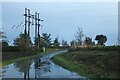 Power lines crossing Vicarage Lane, Great Baddow