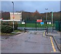 School entrance gates, Coed Eva, Cwmbran