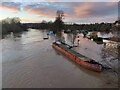 SO8071 : Landing stages on a flooded River Severn by Mat Fascione