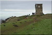 SO9540 : Parsons' Folly on the summit of Bredon Hill by Philip Halling