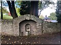 SO4814 : Drinking trough near the lych gate, Rockfield by Eirian Evans