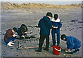 SH3533 : Beach studies near Pwllheli in Gwynedd by Roger  D Kidd