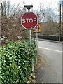SH6265 : Stop sign at road junction, Bethesda by Meirion