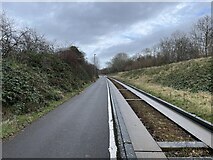 TL4454 : Guided busway approaching Trumpington stop by Mr Ignavy