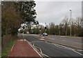 TL4865 : New cyclepath and pelican crossing by A10 by Hugh Venables