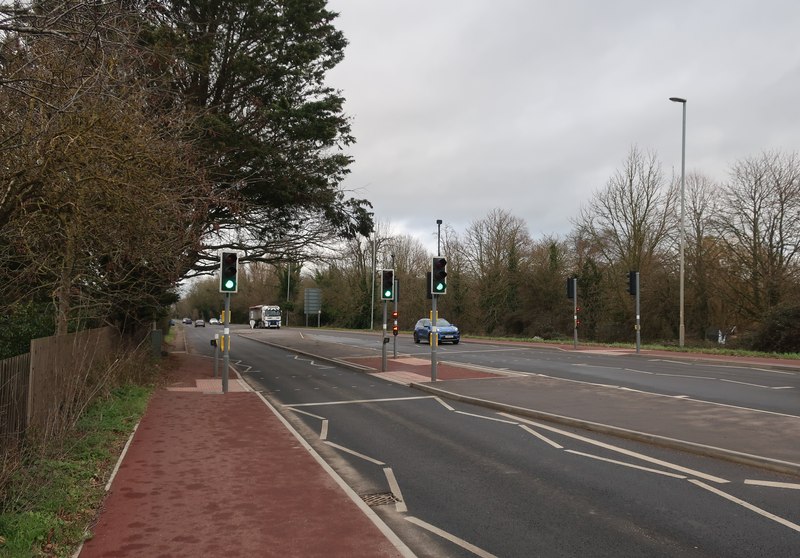 New cyclepath and pelican crossing by... © Hugh Venables :: Geograph ...