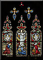 Stained glass window, St Peter