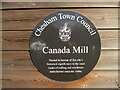 SP9601 : Canada Mill black plaque in Moor Road by David Hillas