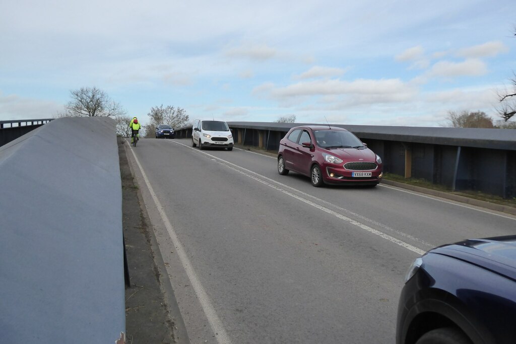 A cyclist on Upton-upon-Severn Bridge © Philip Halling :: Geograph ...