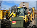 NT6678 : East Lothian Townscape : WC and JCB, Knockenhair Road, Dunbar by Richard West