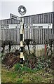 Cumberland County Council finger signpost at T-junction beside Low Blaithwaite Farm