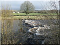 SD8062 : Water tumbling over a River Ribble weir by Christine Johnstone