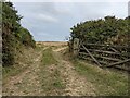 An unhinged gate near Sea View Farm