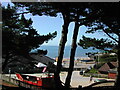 View to end of Alum Chine where it joins the beach