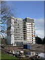 Demolition of the former tax office in Llanishen