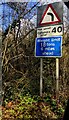 ST5397 : Signs on the southern approach to Tintern, Monmouthshire by Jaggery