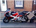 J3674 : Motorcycle parked in Kyle Street East Belfast by Paul Parker