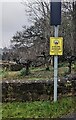 SO5509 : Yellow Neighbourhood Watch notice, Newland, Gloucestershire by Jaggery