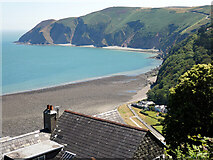 SS7249 : Coastal view from the Lynton and Lynmouth cliff railway by John Lucas