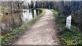 SE0046 : A bend in the Leeds and Liverpool Canal at Farnhill 102 miles from Liverpool by Roger Templeman