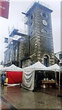 NY2623 : Moot Hall and market stalls by Roger Templeman