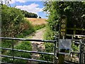 Path and gate along the A4169 Farley Road