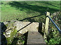 Stone stile by wooden bridge, Chedworth GS9381