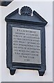 English language tablet on the Old Market House, Pontypool