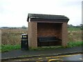 Bus stop and shelter on Warrington Road (A56), Bridge Trafford