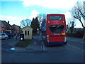 Bus stop on Peaks Lane, New Waltham