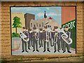 Mural on the wall of the open market, Brighouse