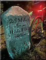 Old Milestone by the A30, London Road, Earl Wood Manor, north of Windlesham