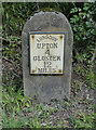 Modern Milestone by the B4211, near Longdon Hall, Longdon