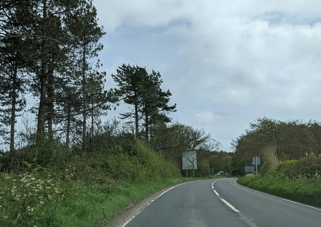 On the A3052 approaching Hangman's Stone... © Rob Purvis :: Geograph ...