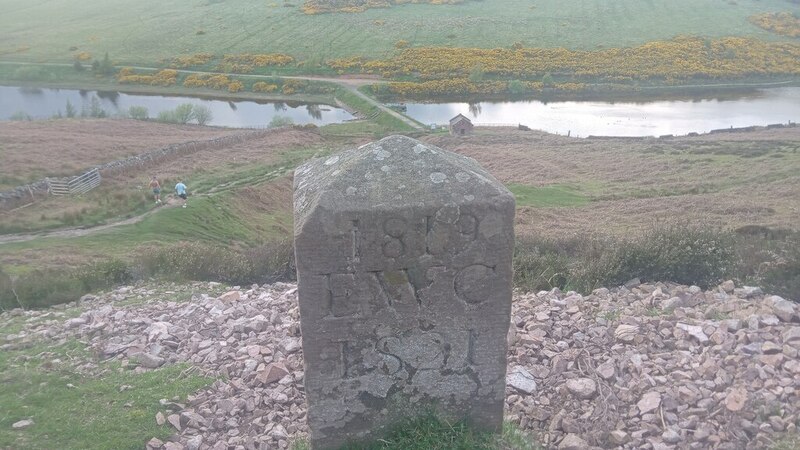 An odd marker stone © Ian Dodds :: Geograph Britain and Ireland