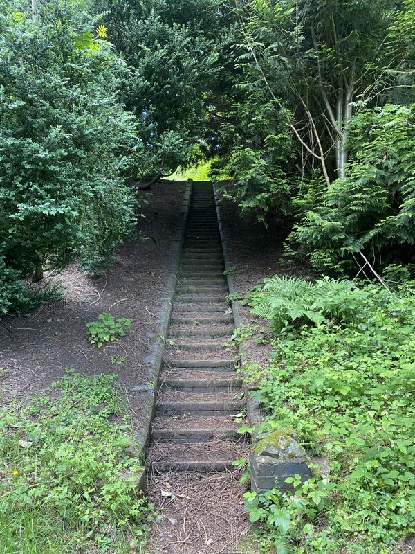 Steps Up From Path Behind Clock Tower © Michael Westley :: Geograph ...