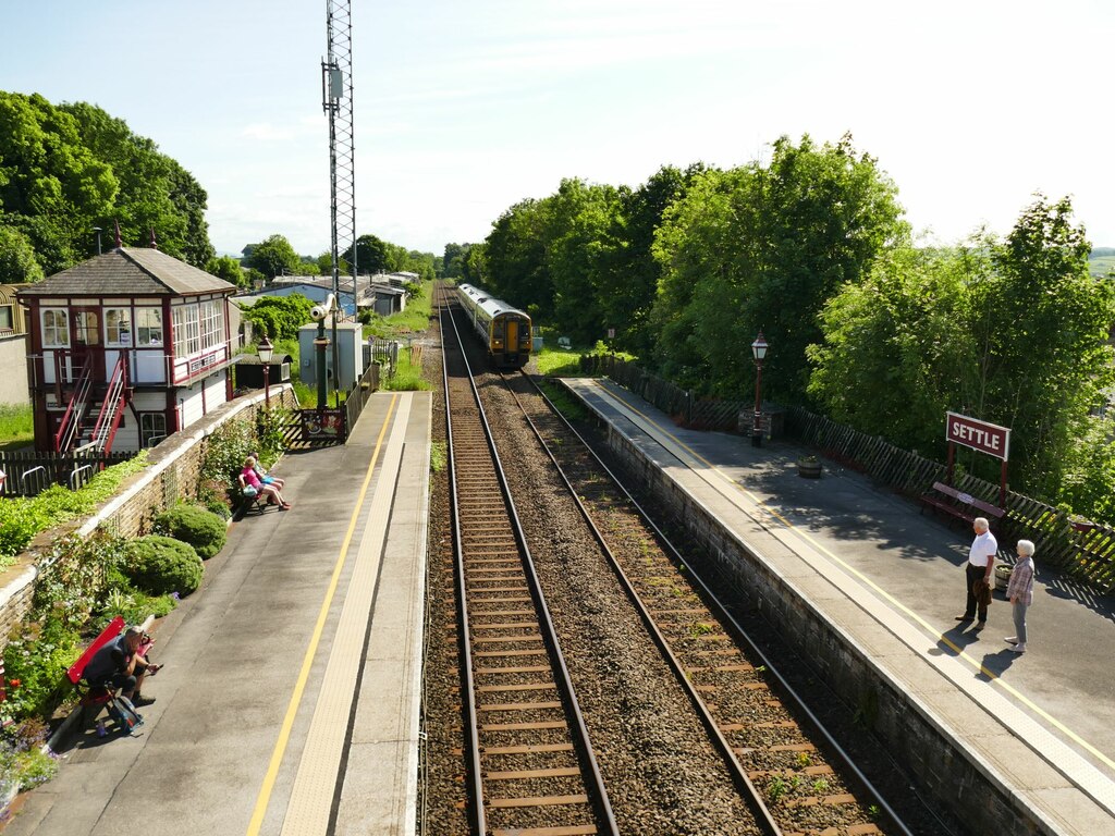 Settle station: view south from the... © Stephen Craven :: Geograph ...