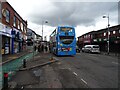 Bus stop and shelter on Wilmslow Road (B5117)